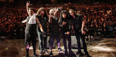 L-R:  Charlie Benante, Frank Bello, Scott Ian, Joey Belladonna, Jon Donais